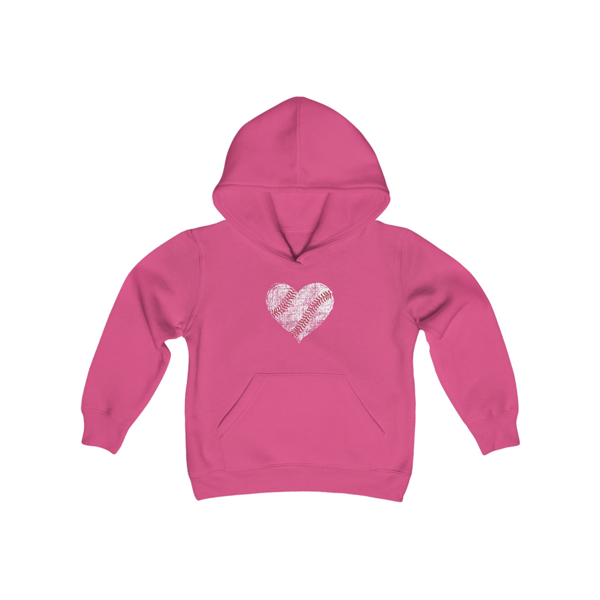 Youth Baseball Heart Hoodie