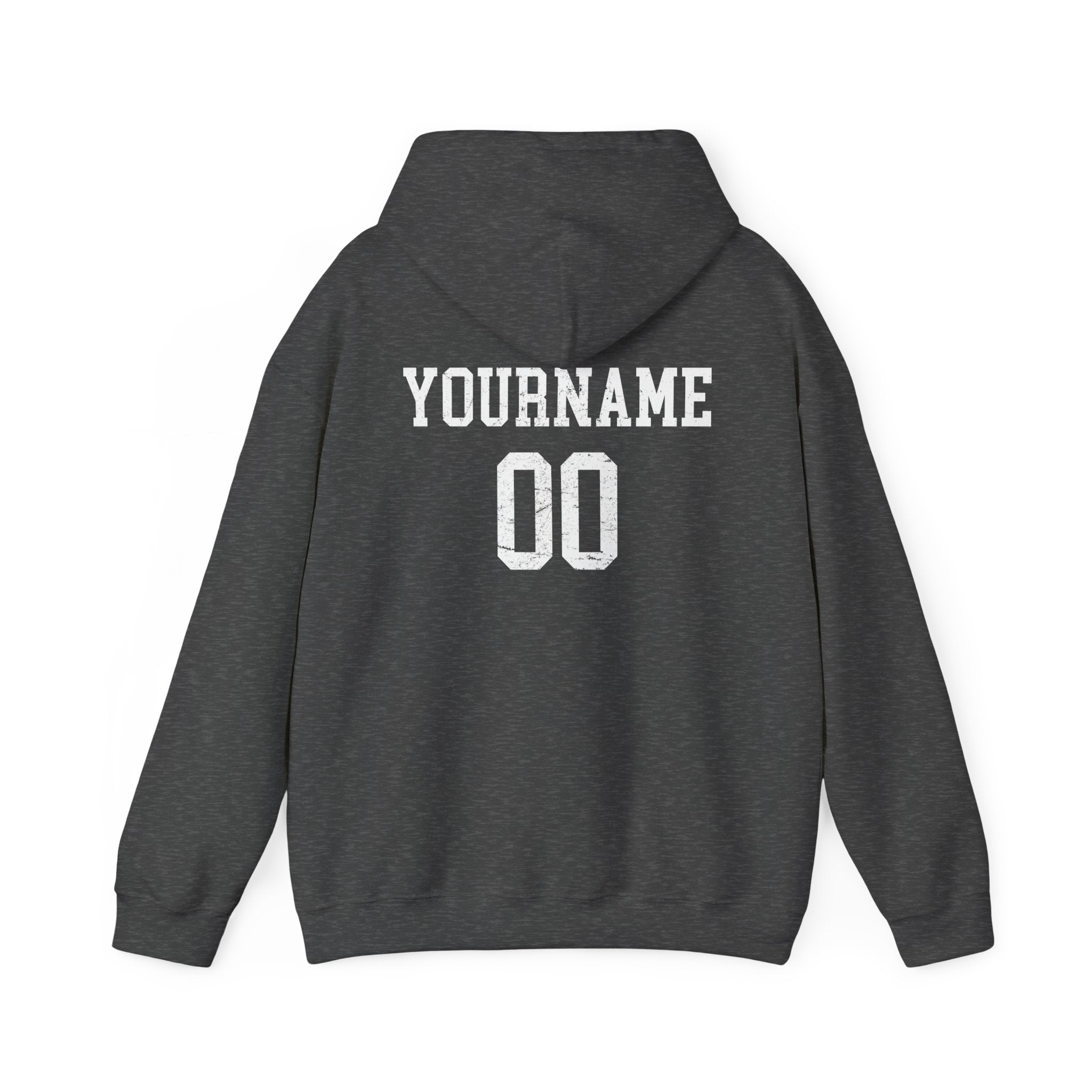 Custom Baseball Heart Player Name & Number Hoodie