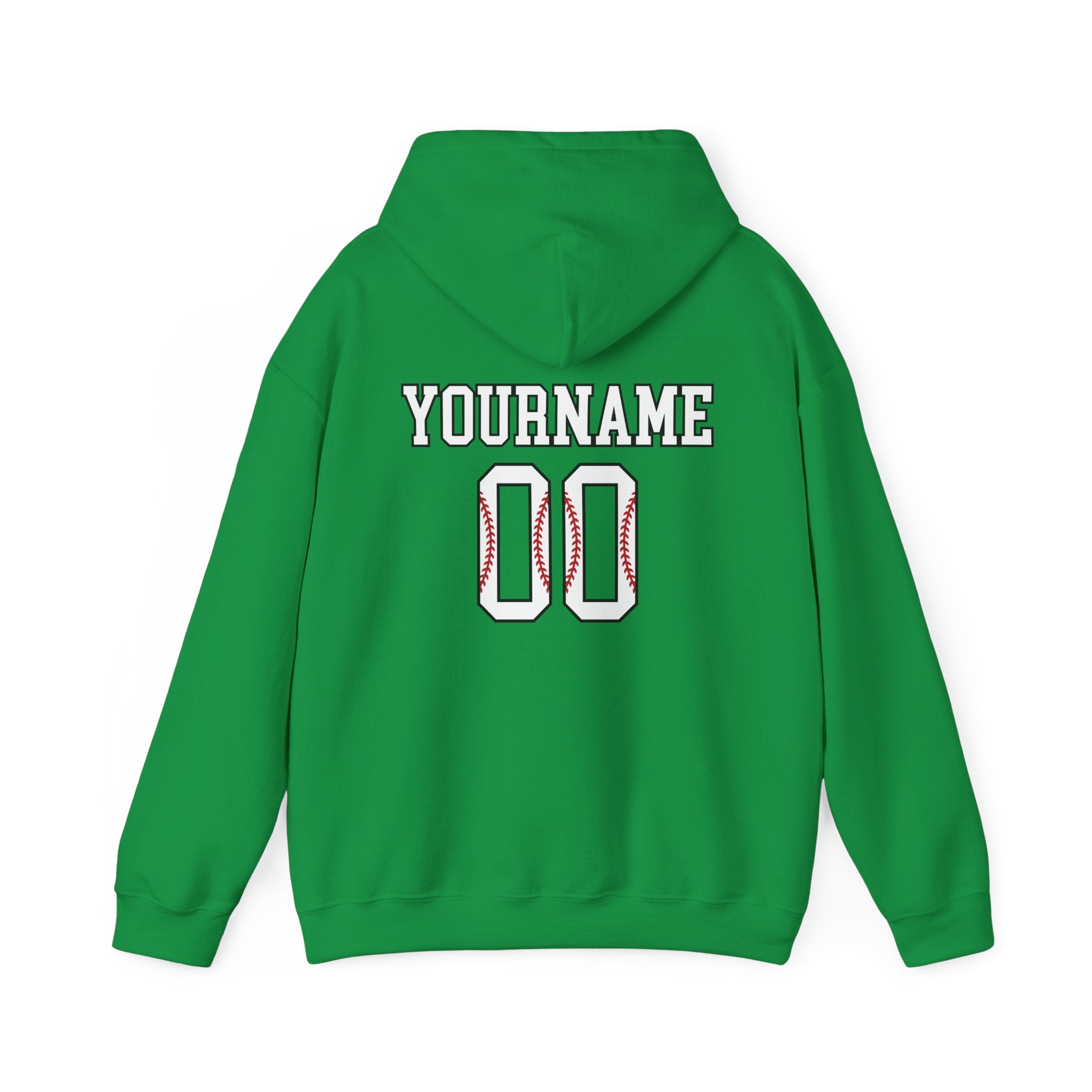 Custom Baseball Team, Name & Number Hoodie