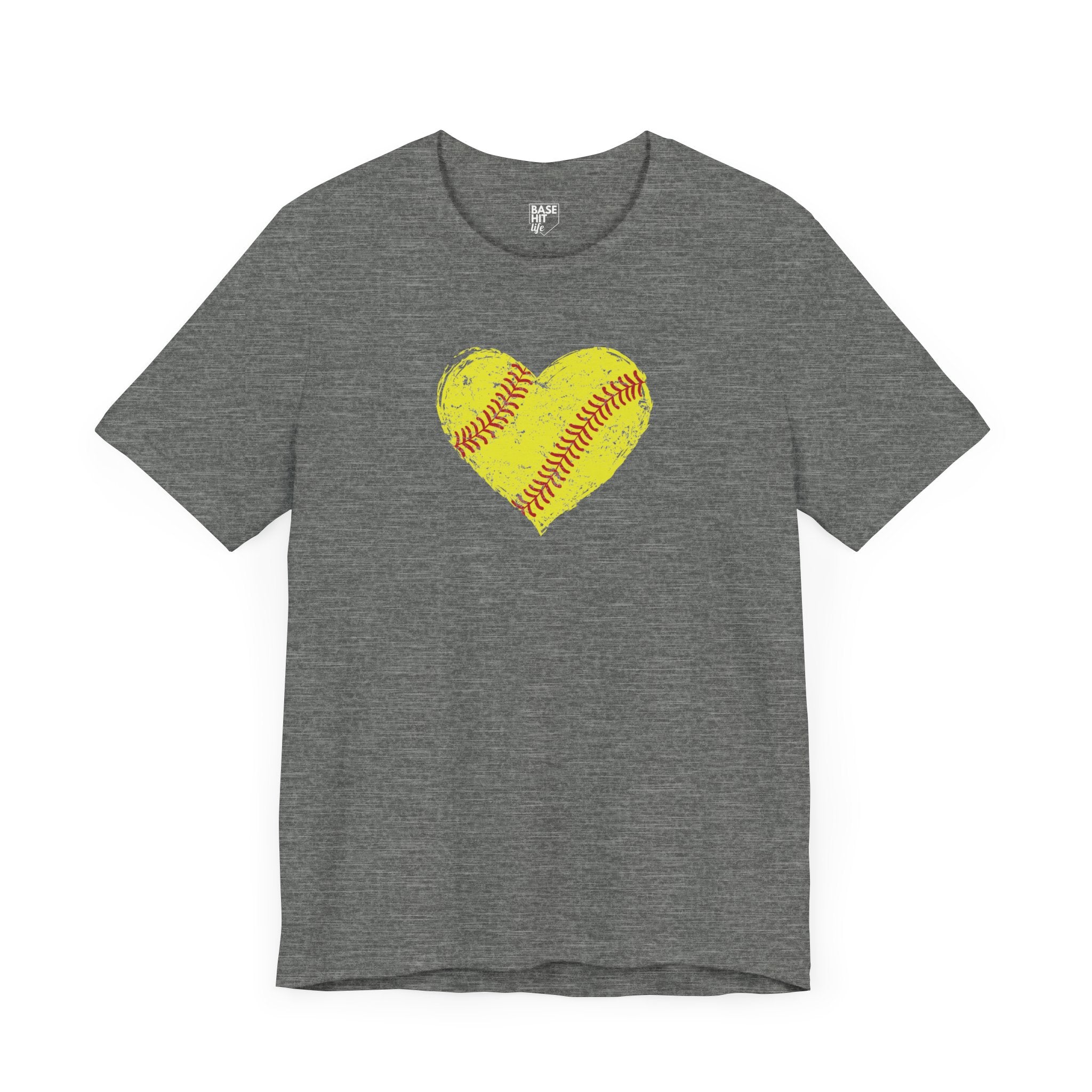 Softball Heart Short Sleeve Tee
