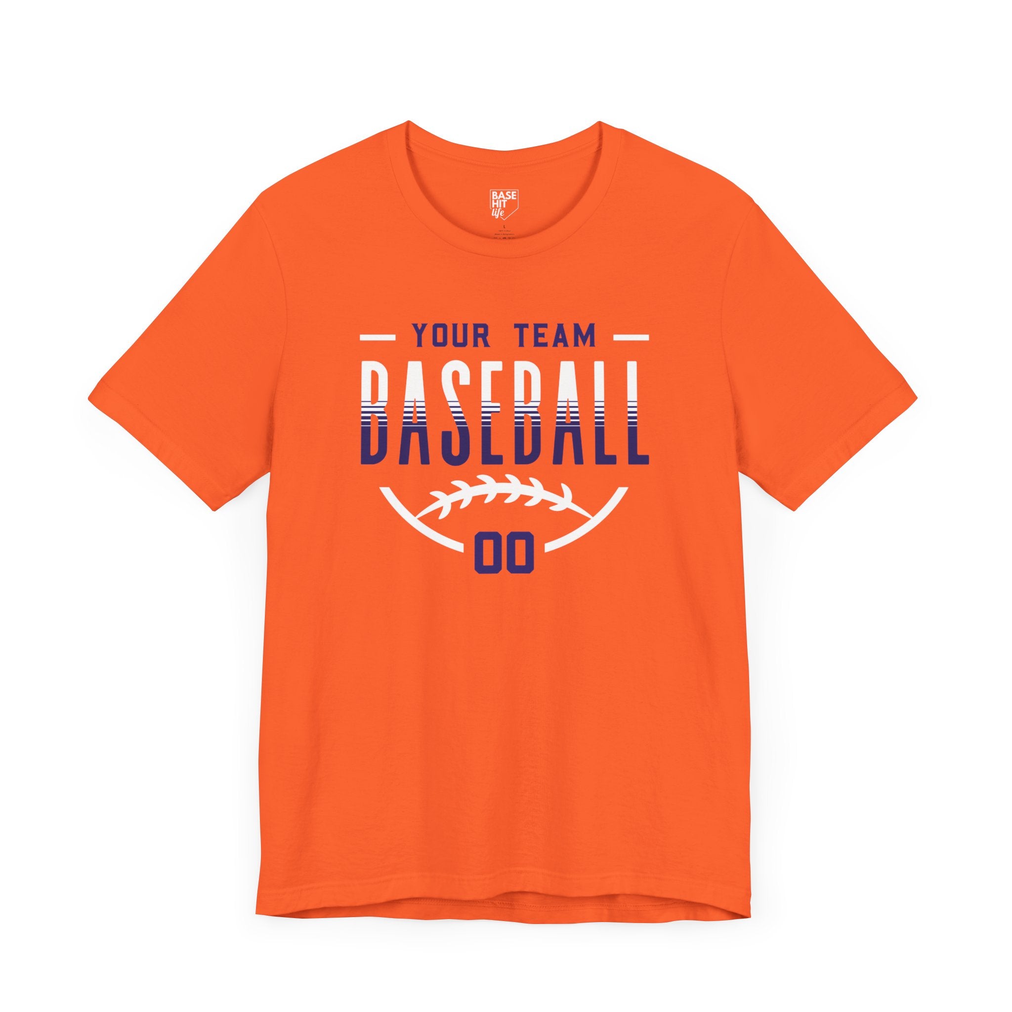 Custom Baseball Team Name & Number T-Shirt