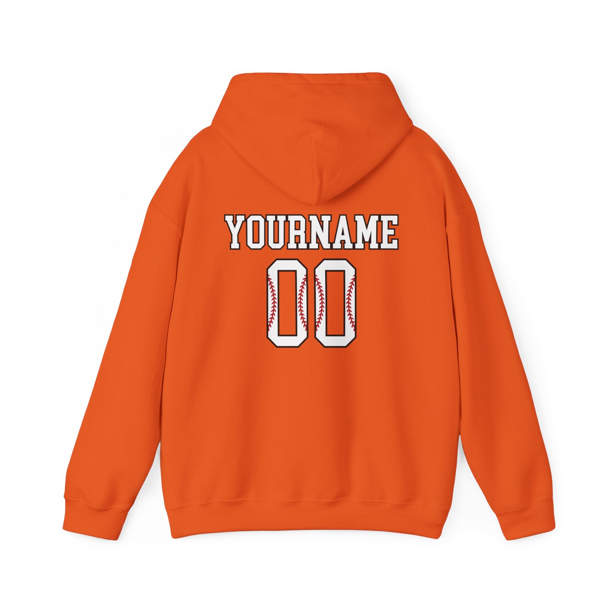 Custom Baseball Team, Name & Number Hoodie