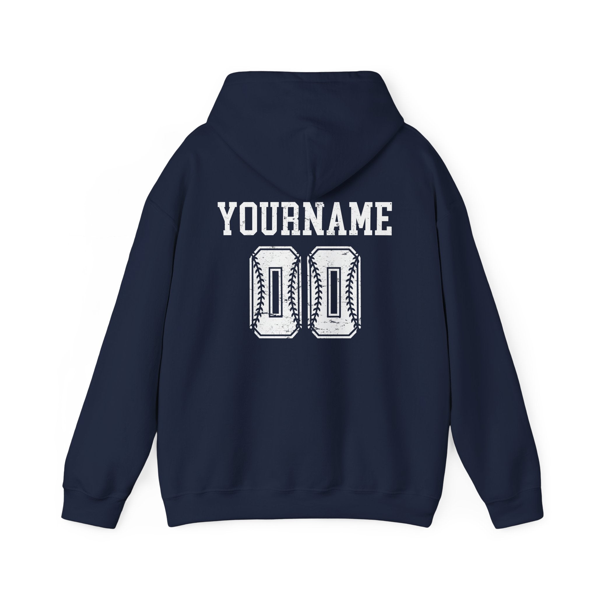 Custom Baseball Team, Name & Number Hoodie