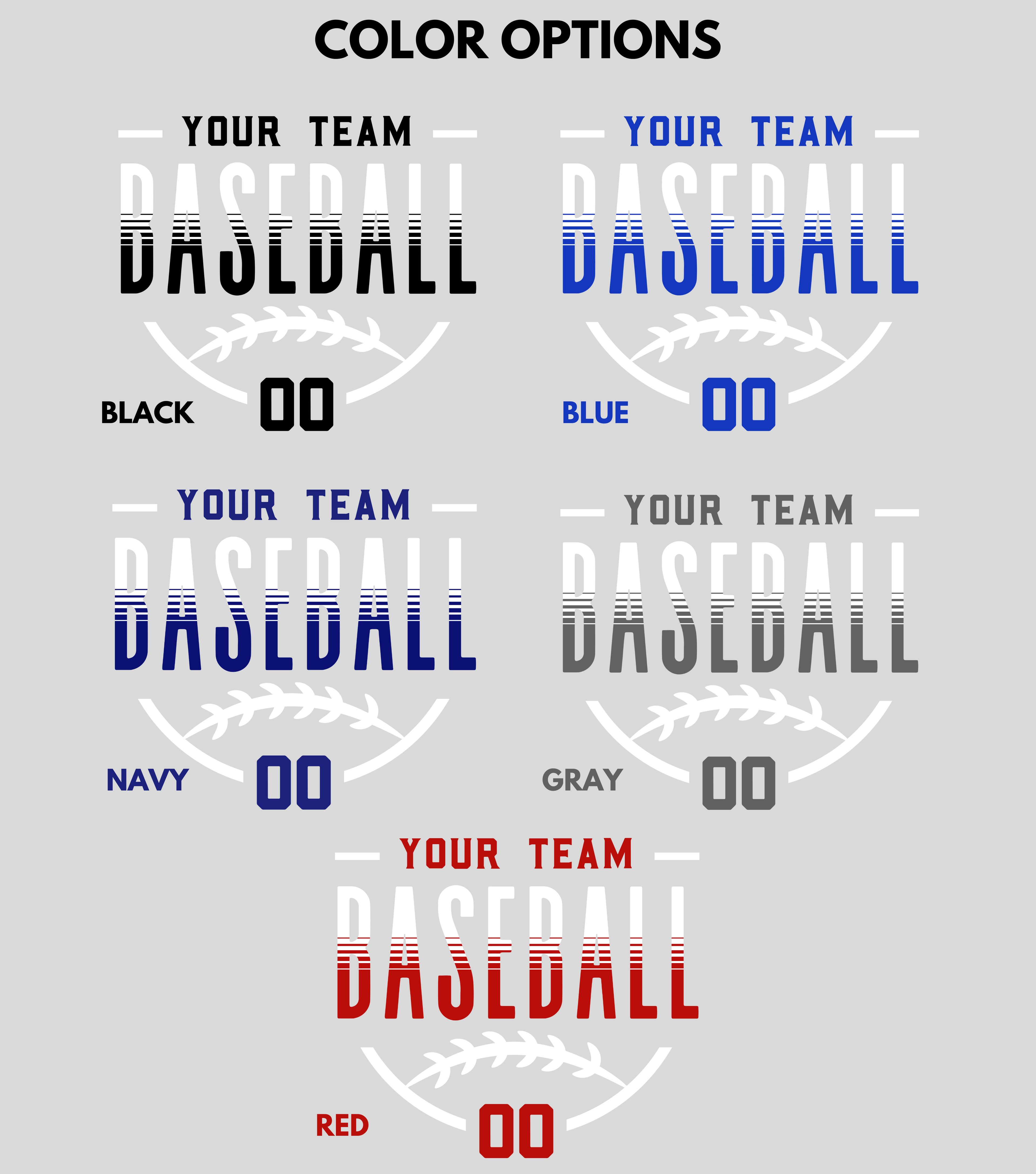 Custom Baseball Team Name & Number T-Shirt