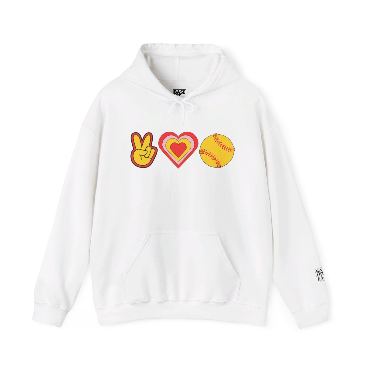 Peace, Love and Softball Hoodie