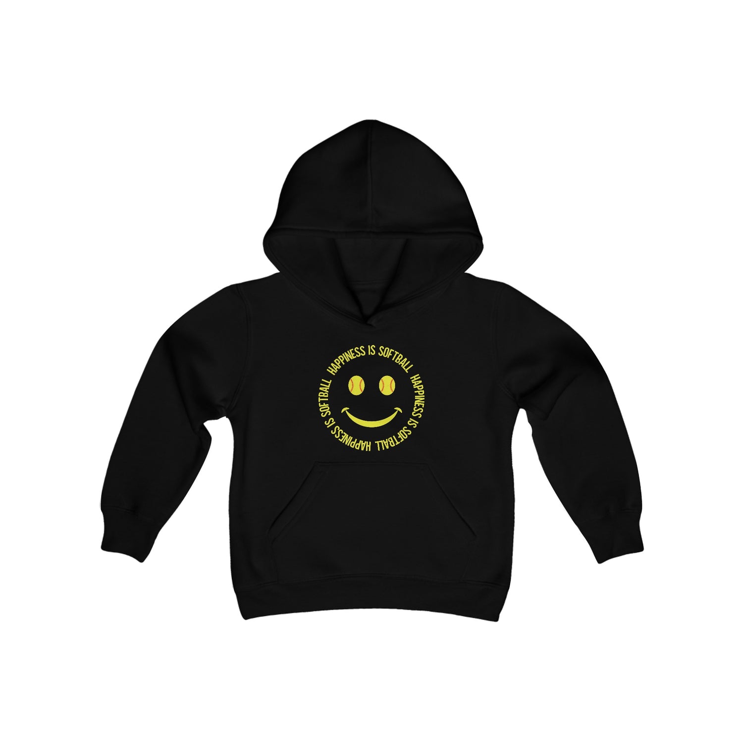 Youth Happiness is Softball Hoodie