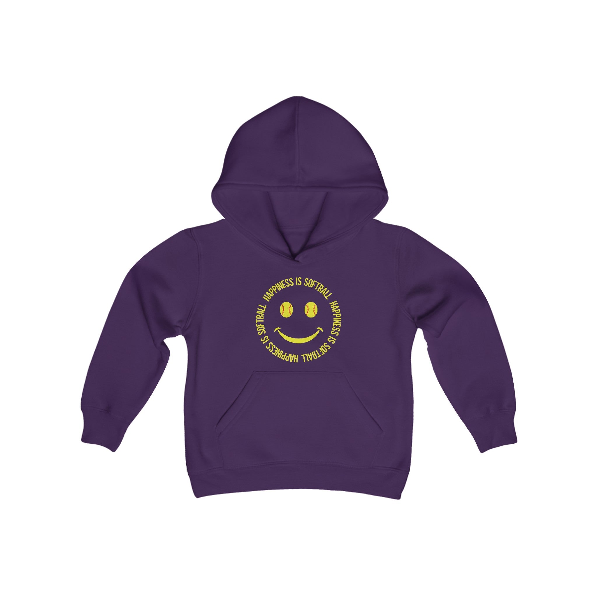 Youth Happiness is Softball Hoodie