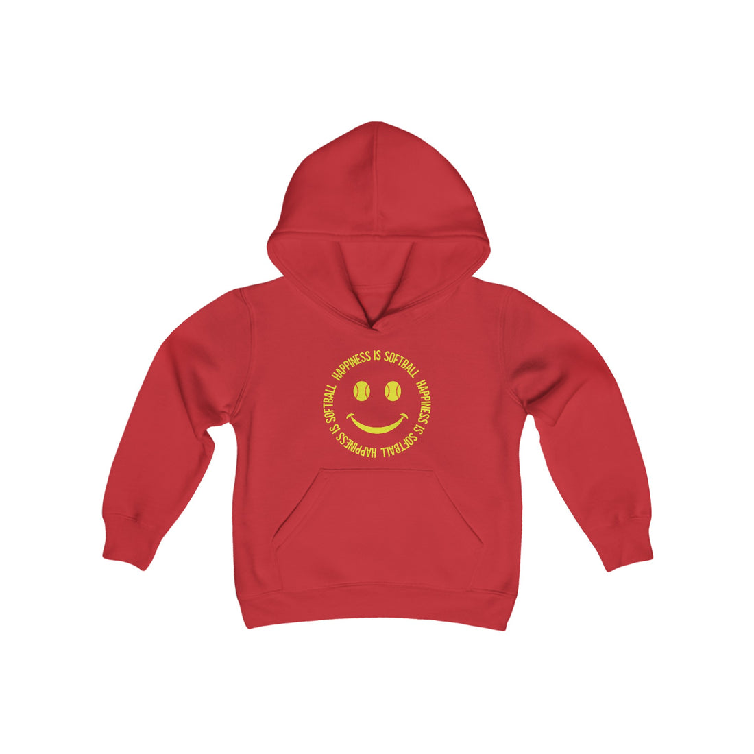 Youth Happiness is Softball Hoodie