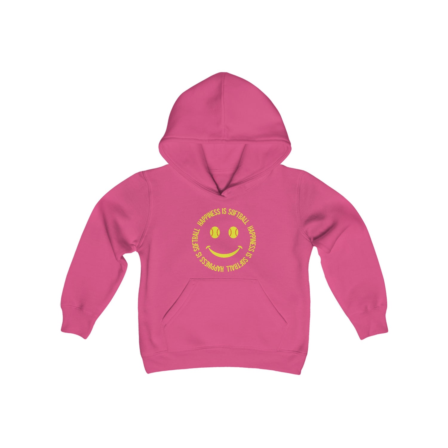 Youth Happiness is Softball Hoodie