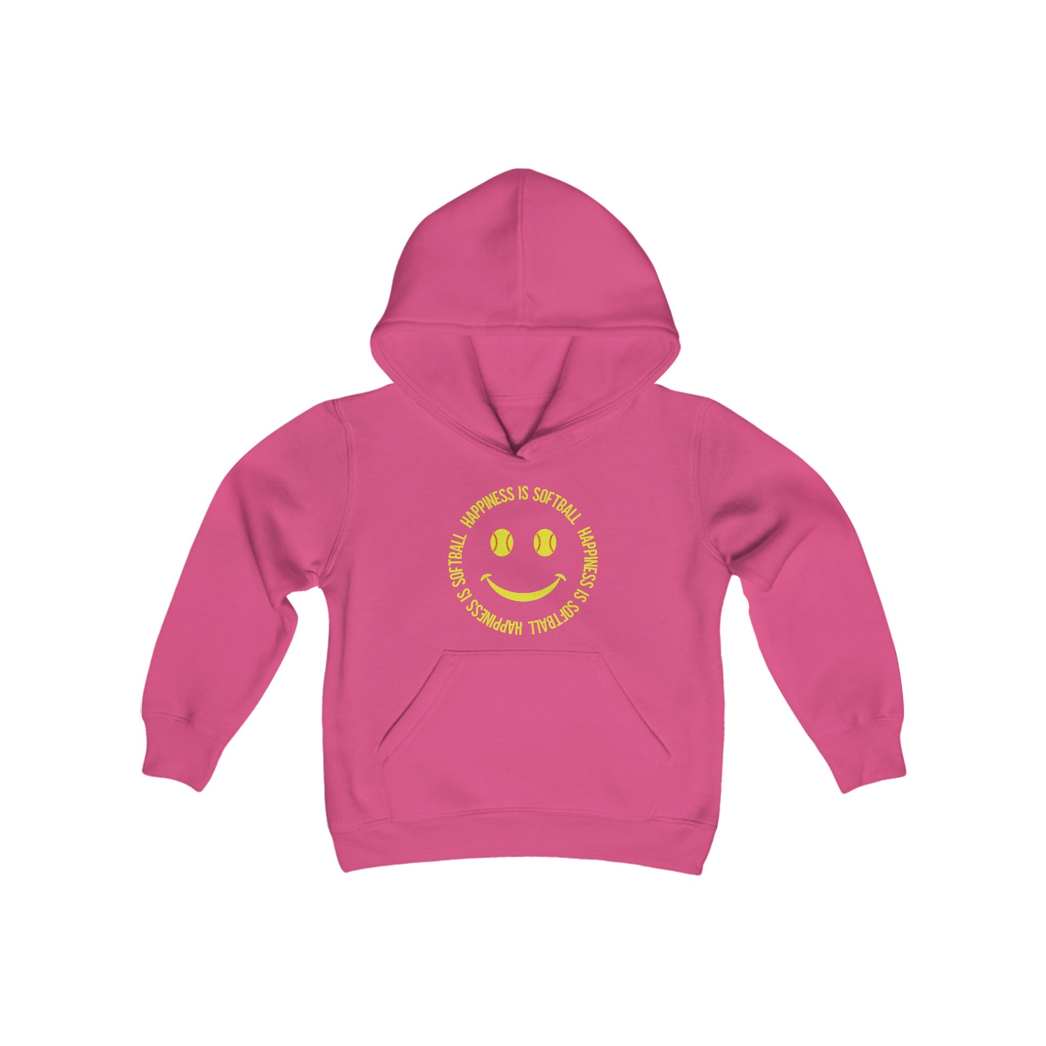 Youth Happiness is Softball Hoodie