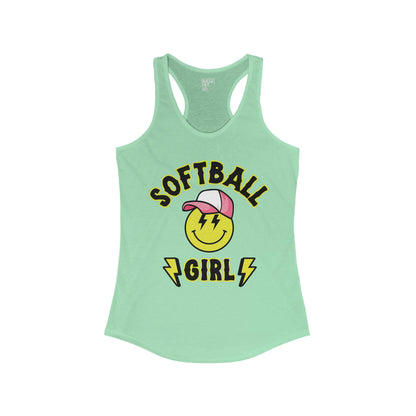 Softball Girl Racerback Tank