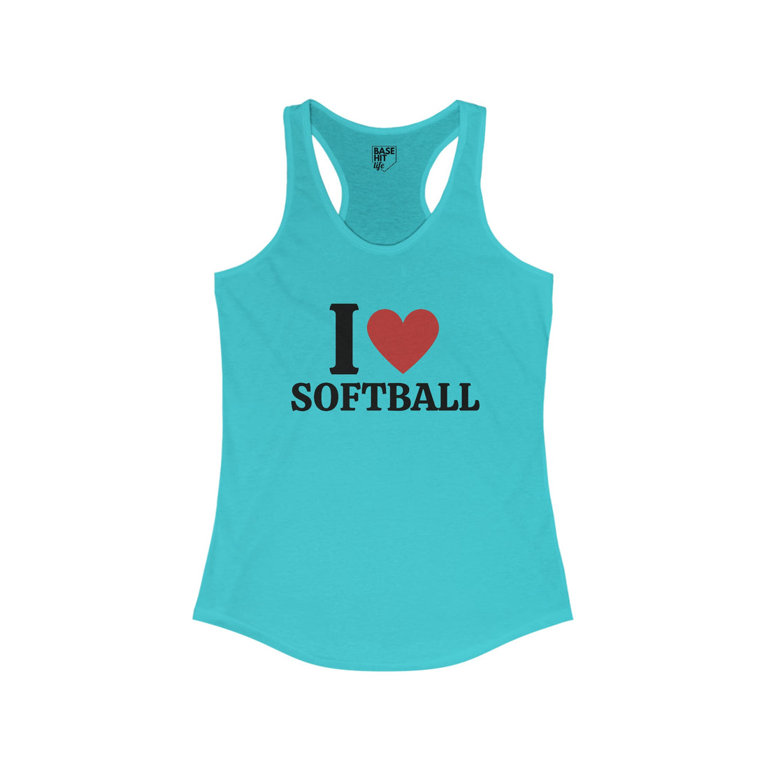 I Heart Softball Racerback Tank