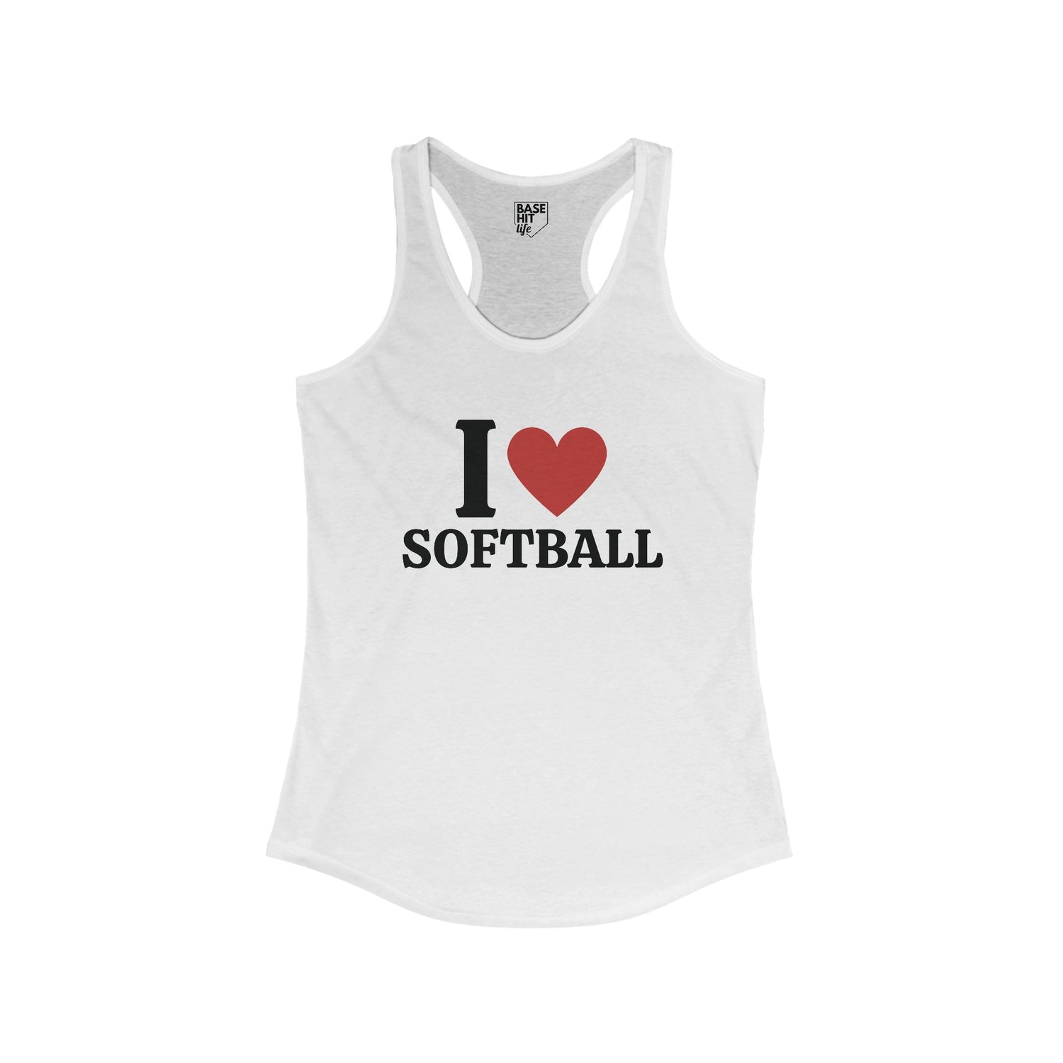 I Heart Softball Racerback Tank