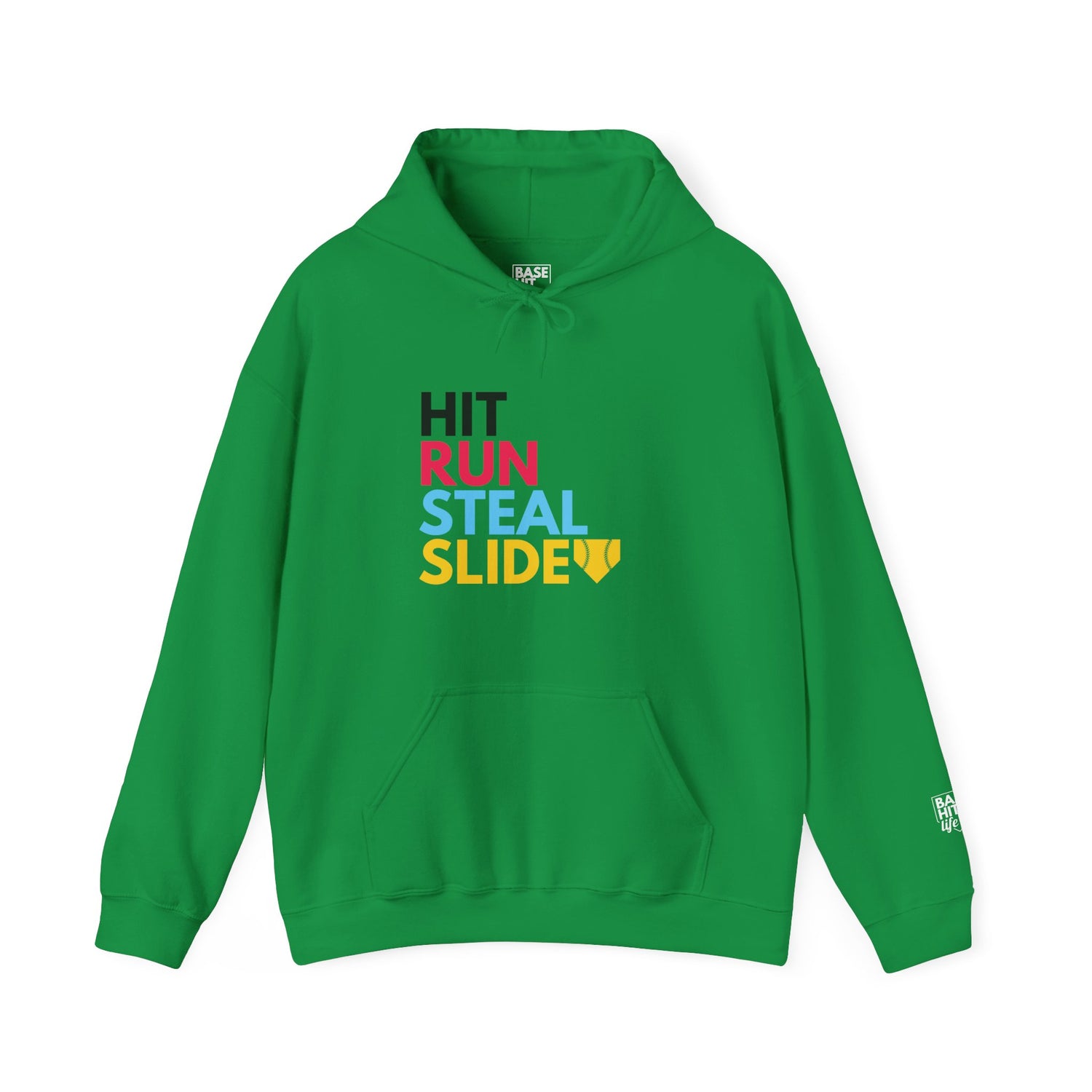 Softball Hit, Run, Steal, Slide Home Hoodie