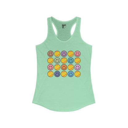 Smiles and Softballs Racerback Tank