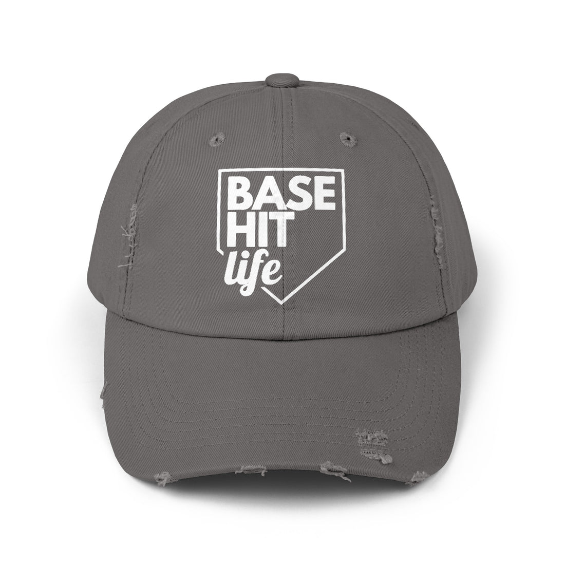 Base Hit Life Distressed Cap