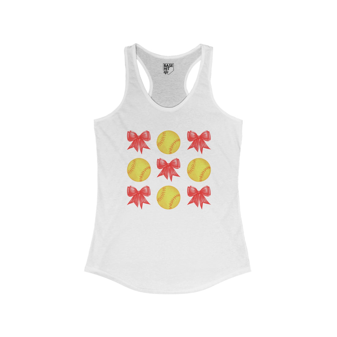 Bows and Softballs Racerback Tank