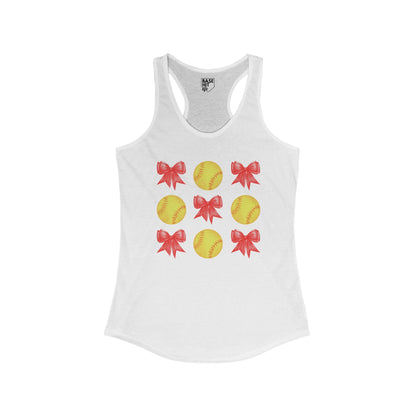 Bows and Softballs Racerback Tank