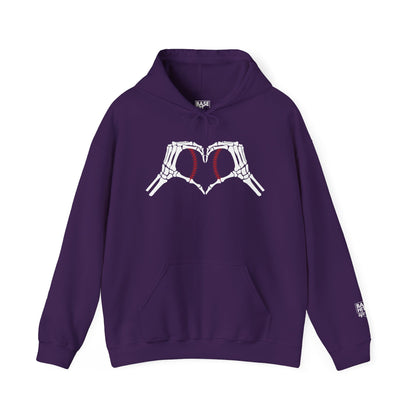 Skeleton Baseball Heart Hoodie