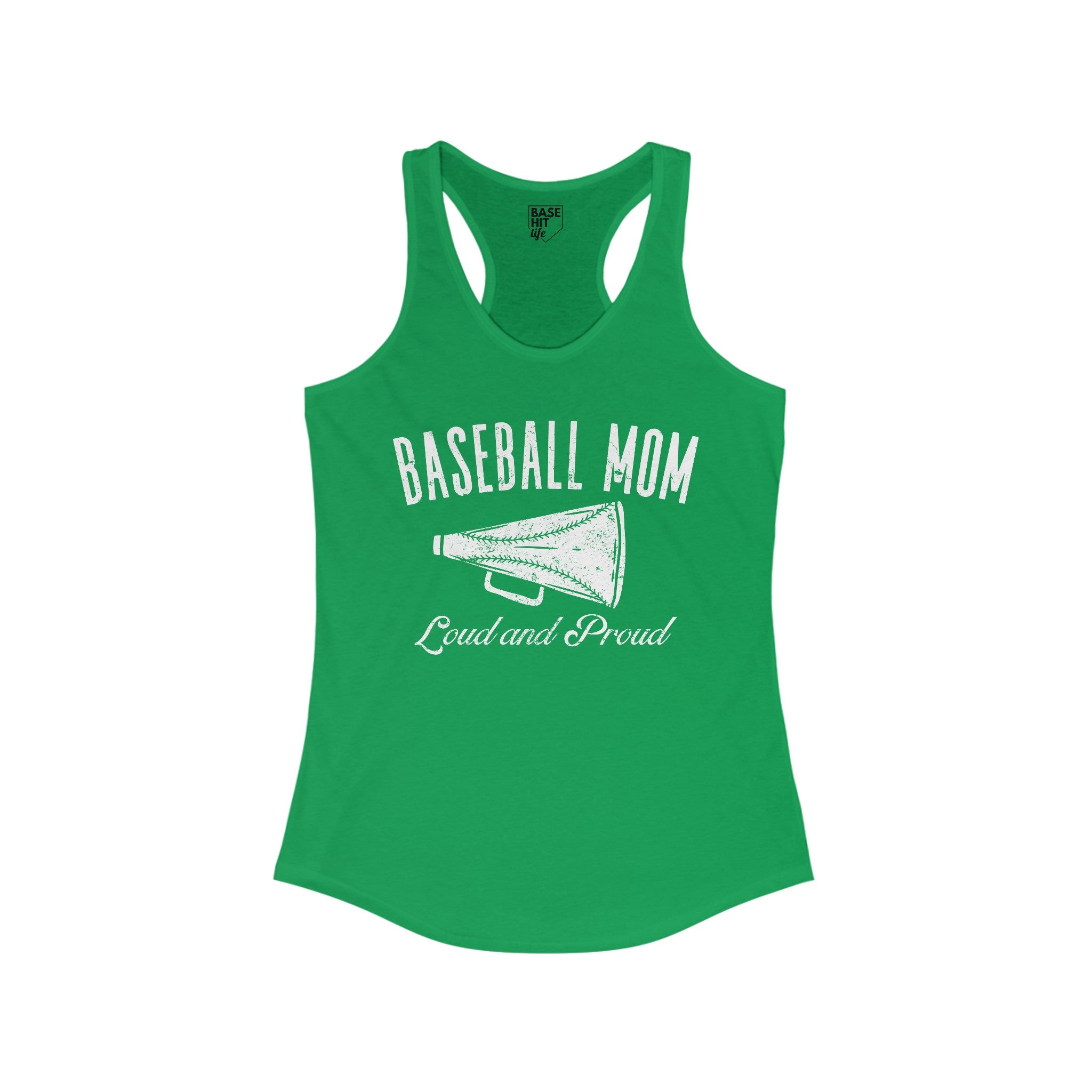 Baseball Mom: Loud and Proud Racerback Tank