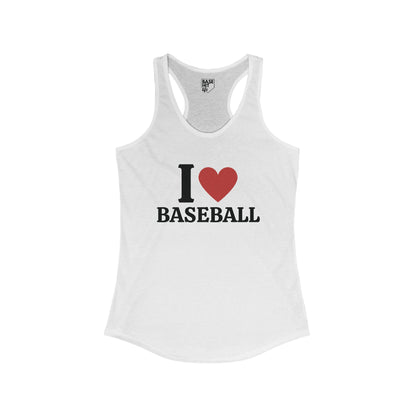 I Heart Baseball Racerback Tank