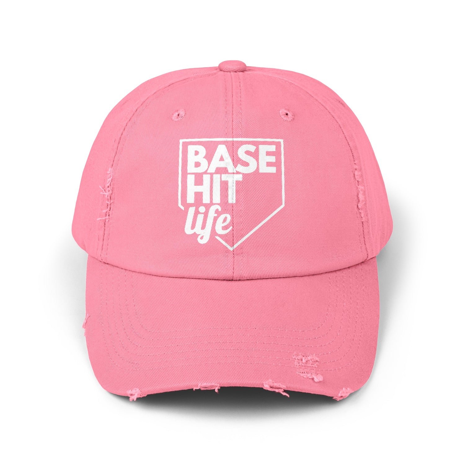 Base Hit Life Distressed Cap