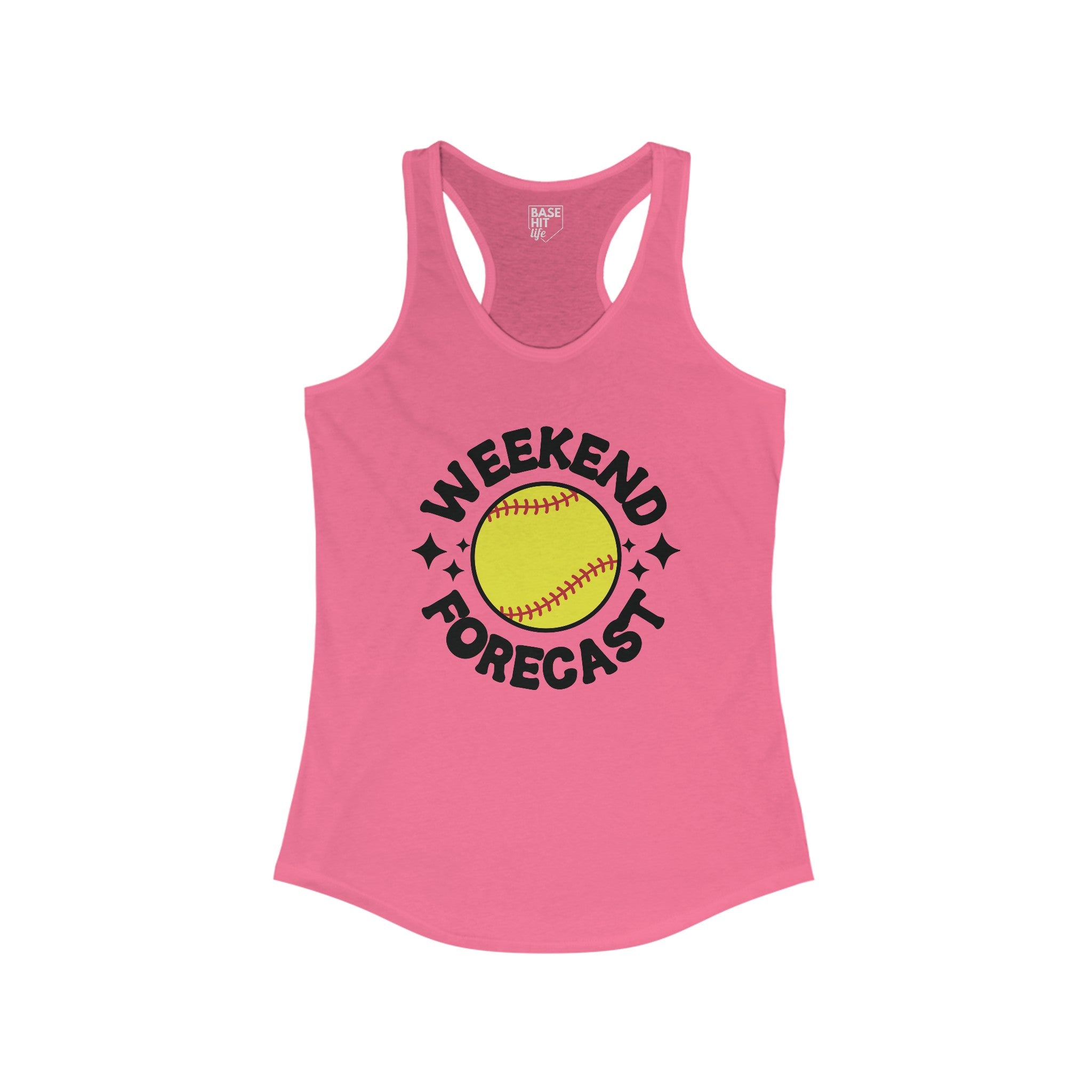 Softball Weekend Forecast Racerback Tank