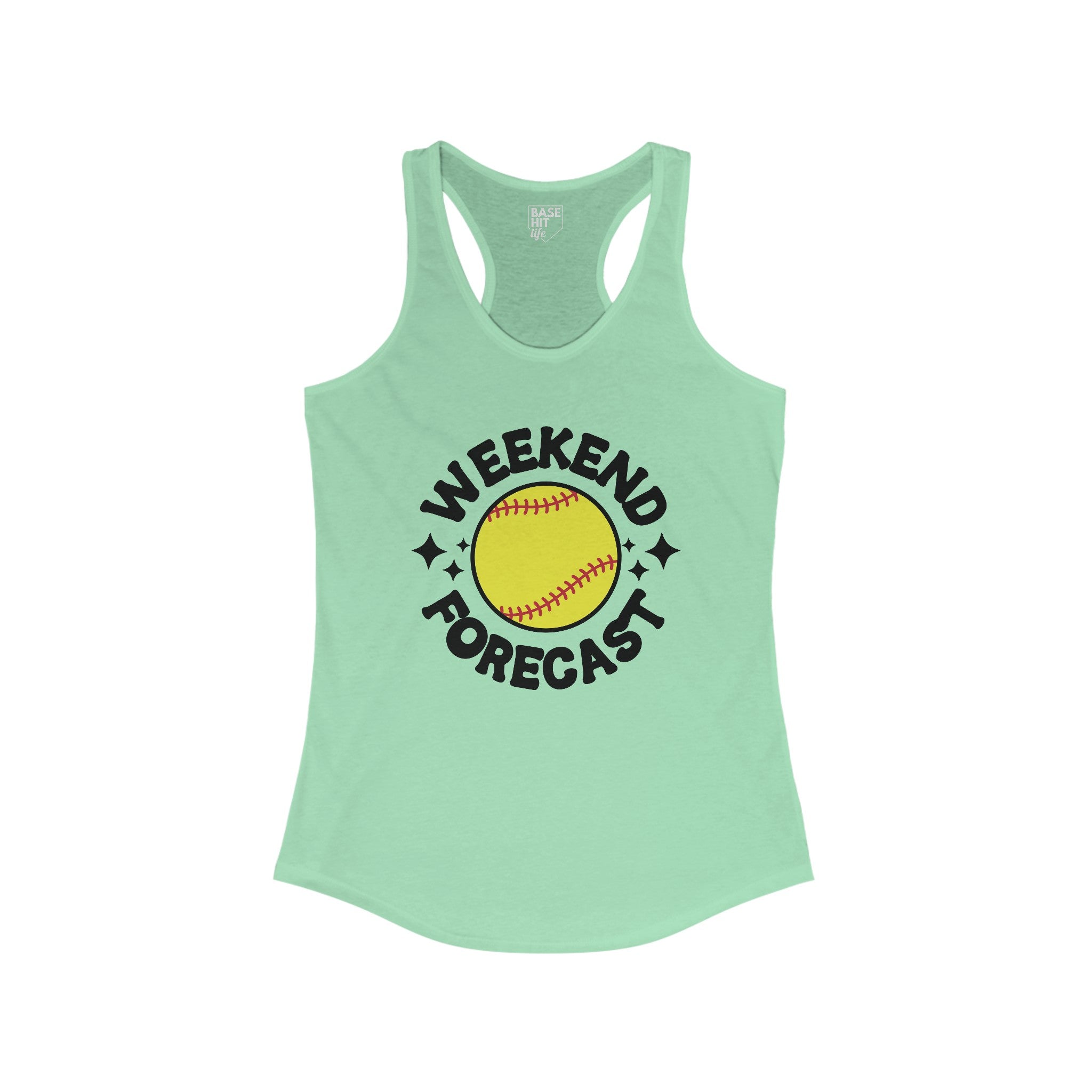 Softball Weekend Forecast Racerback Tank