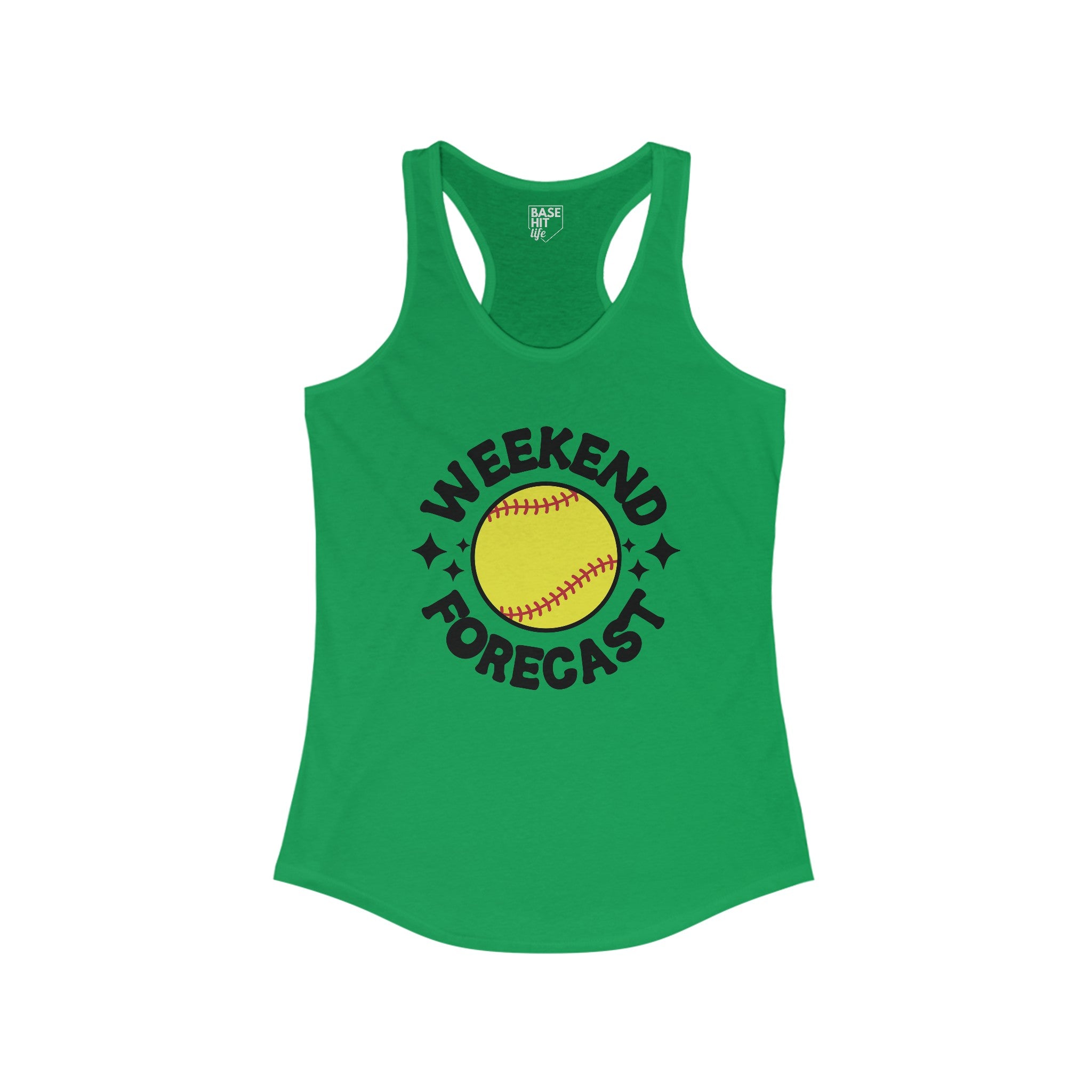 Softball Weekend Forecast Racerback Tank