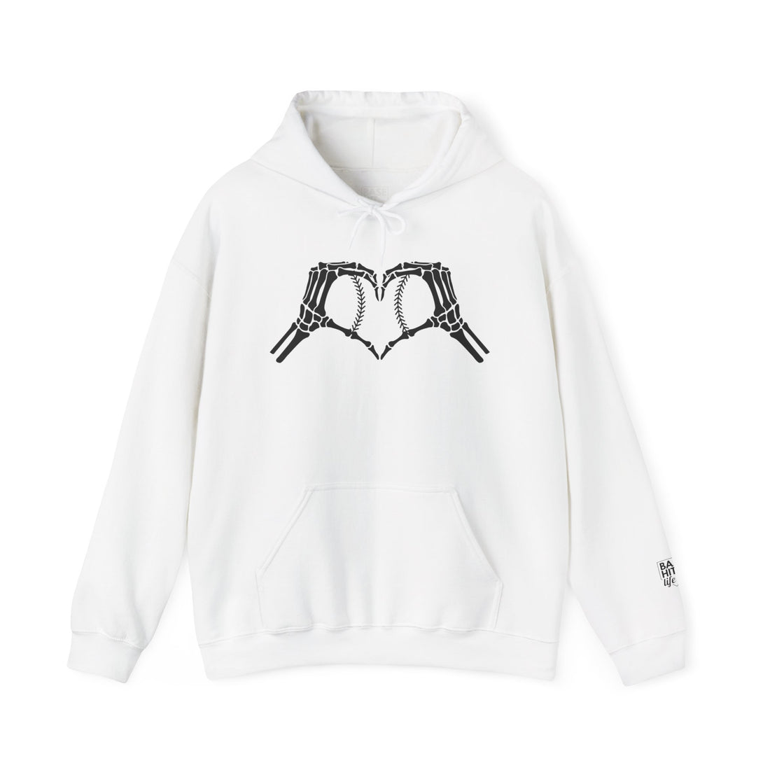 Skeleton Baseball Heart Hoodie