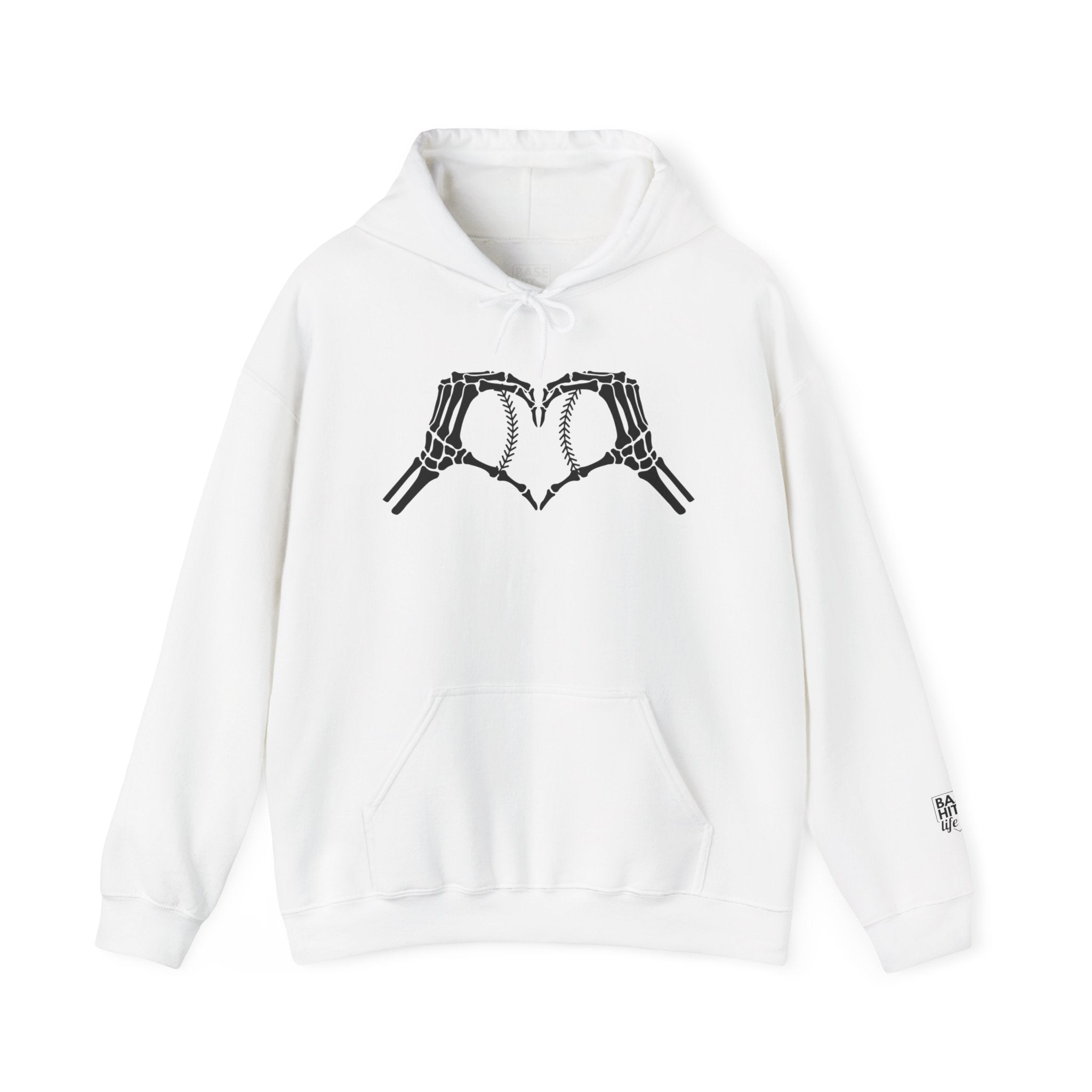 Skeleton Baseball Heart Hoodie