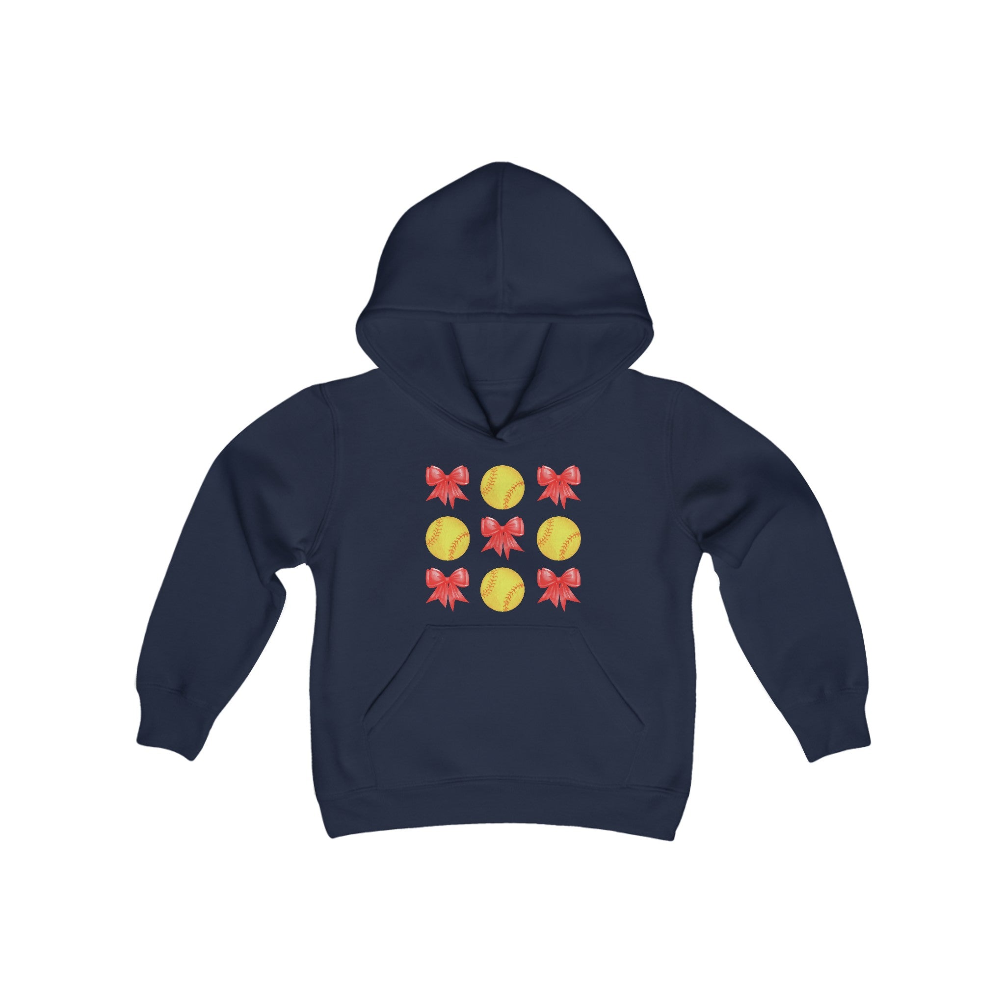 Youth Bows and Softballs Hoodie