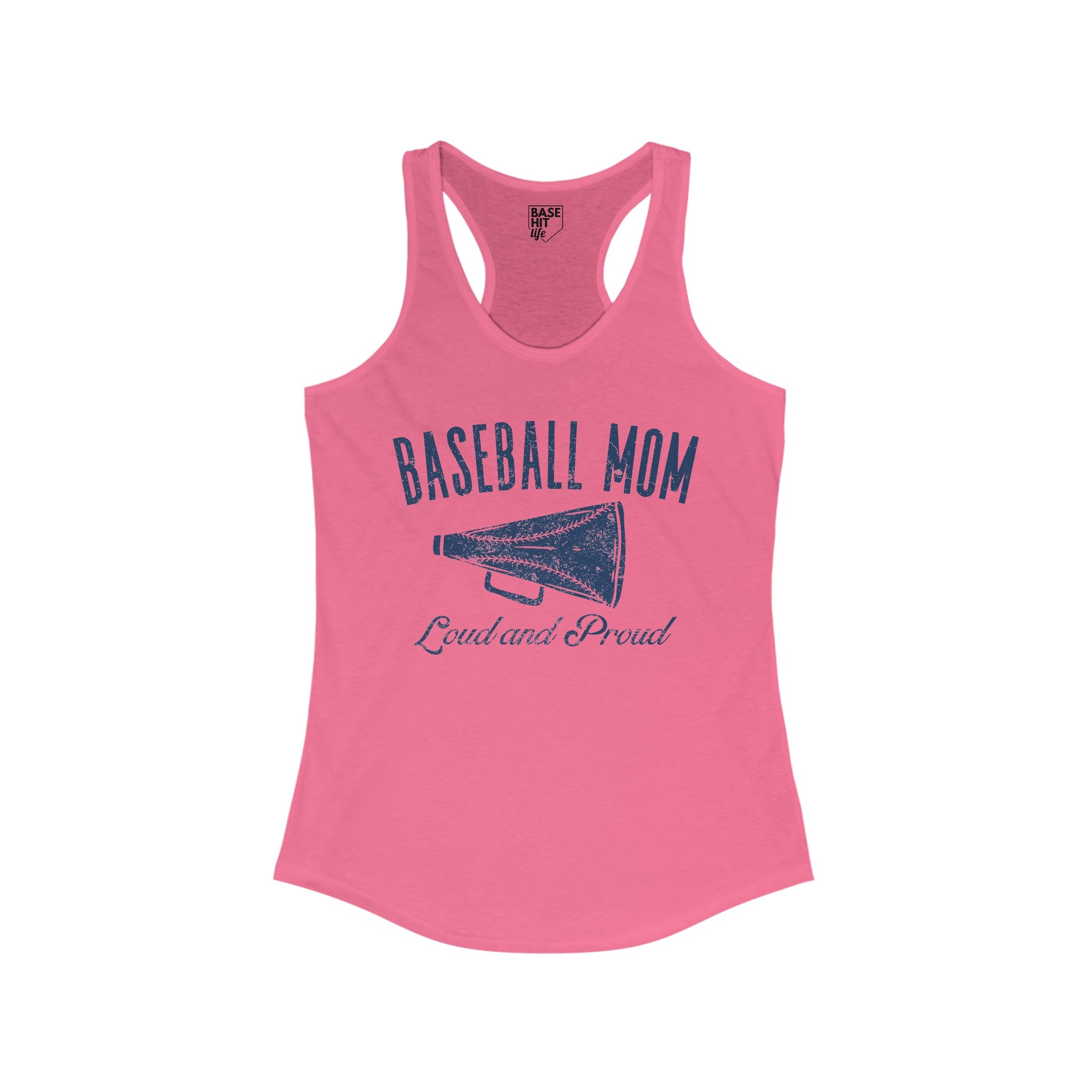 Baseball Mom: Loud and Proud Racerback Tank