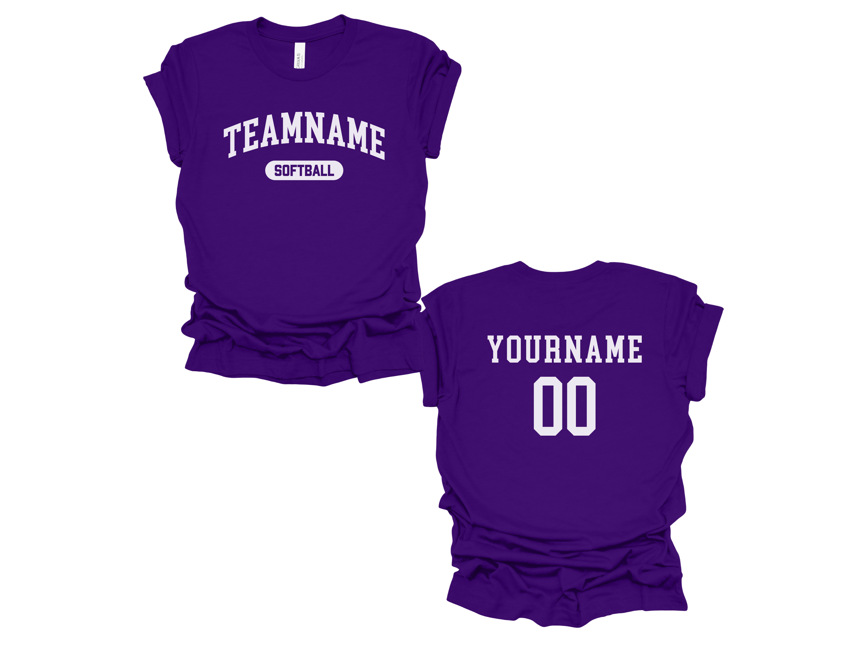 Custom Softball Team, Name &amp; Number T-Shirt