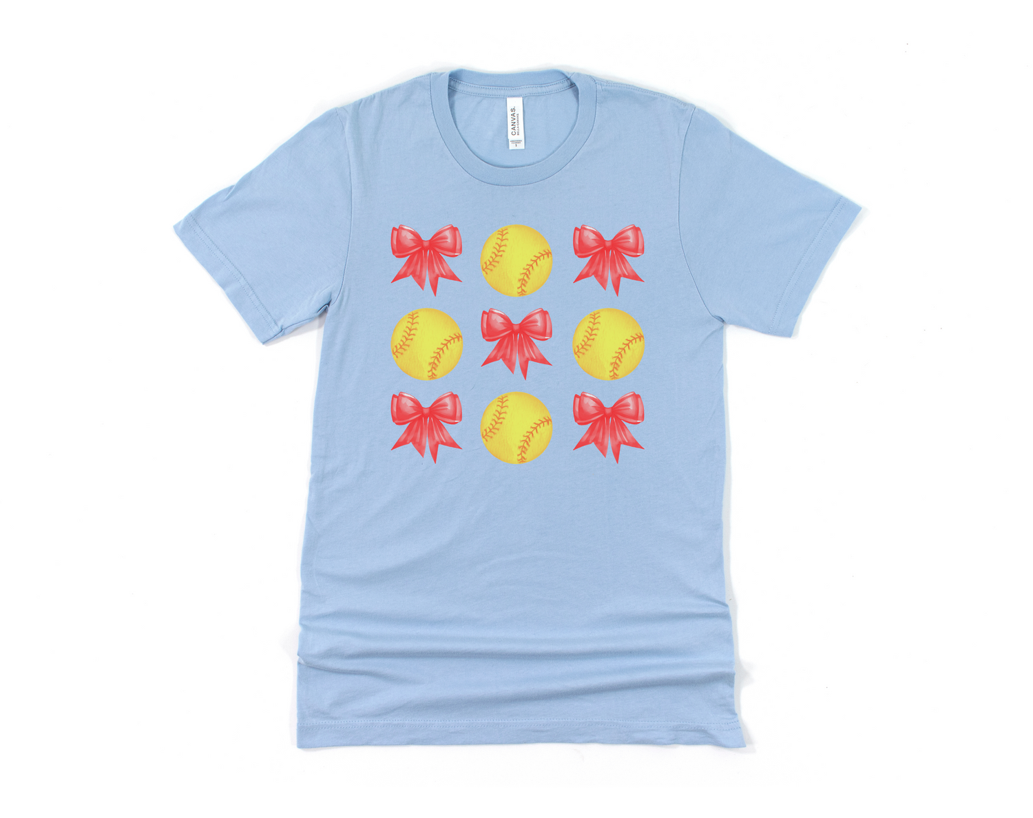 Bows and Softball Short Sleeve Tee