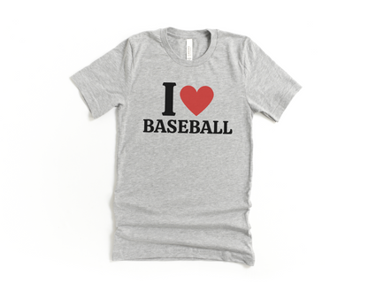 I Heart Baseball Short Sleeve Tee