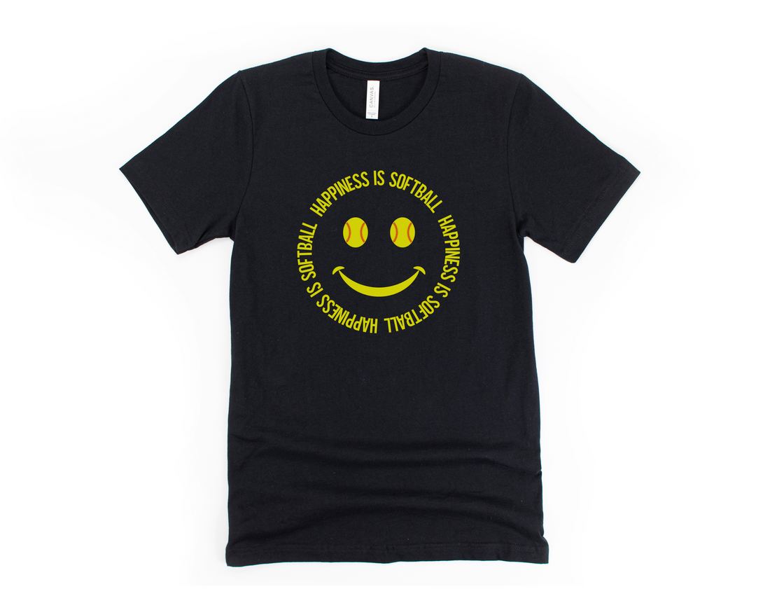 Happiness is Softball Short Sleeve Tee