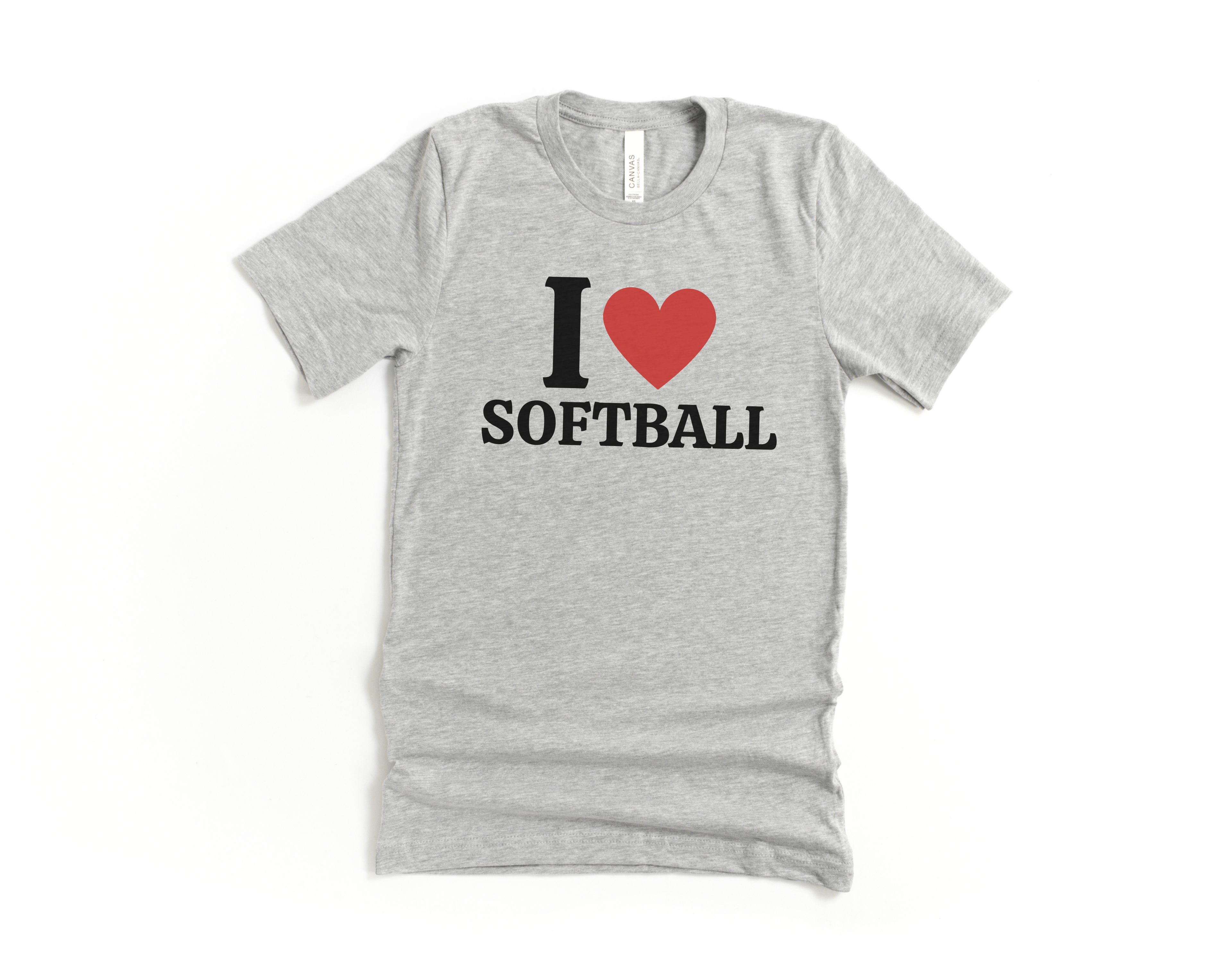 I Heart Softball Short Sleeve Tee