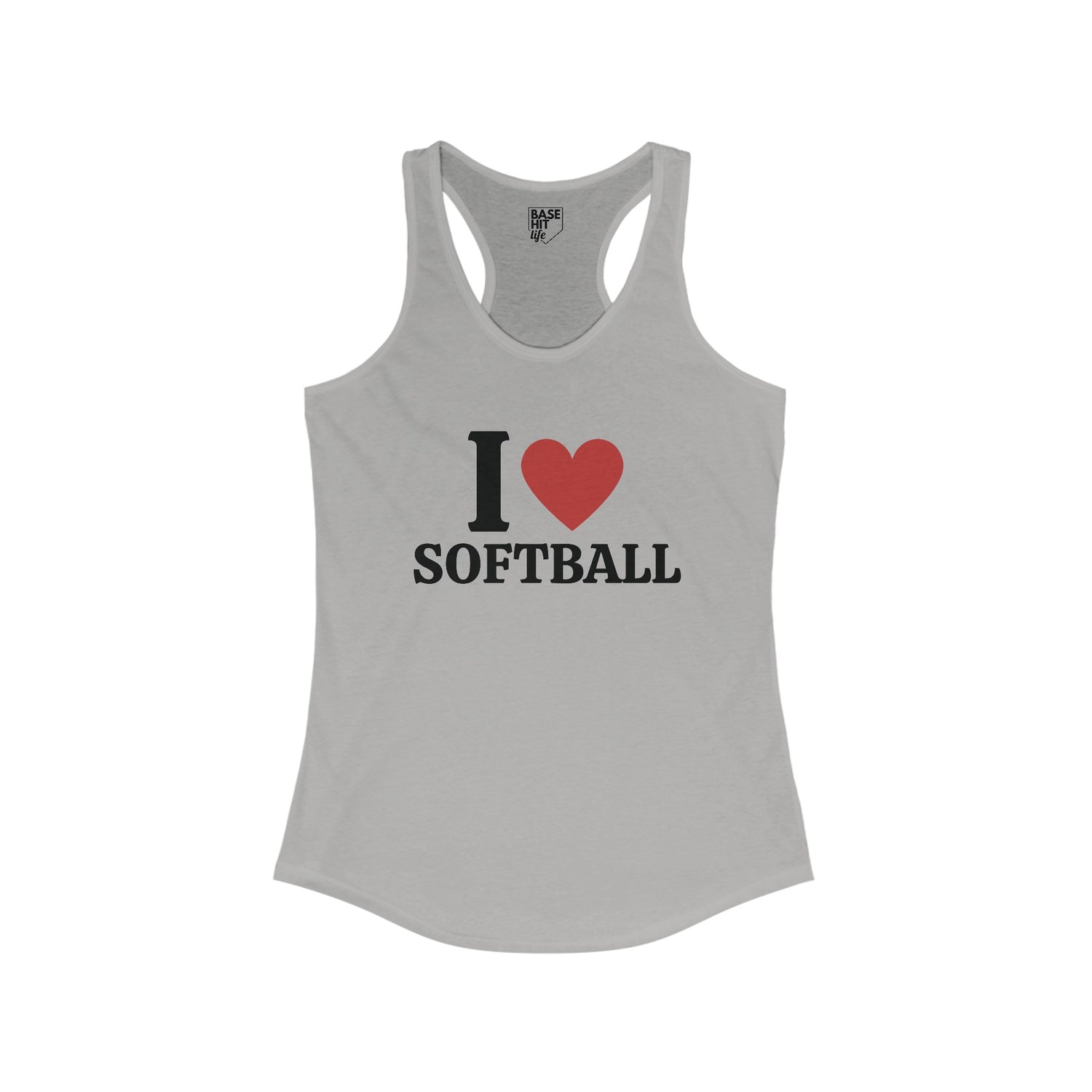 I Heart Softball Racerback Tank