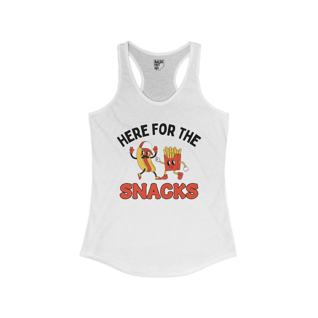 Here For The Snacks Racerback Tank