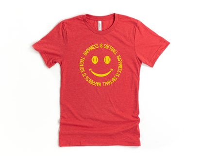 Happiness is Softball Short Sleeve Tee