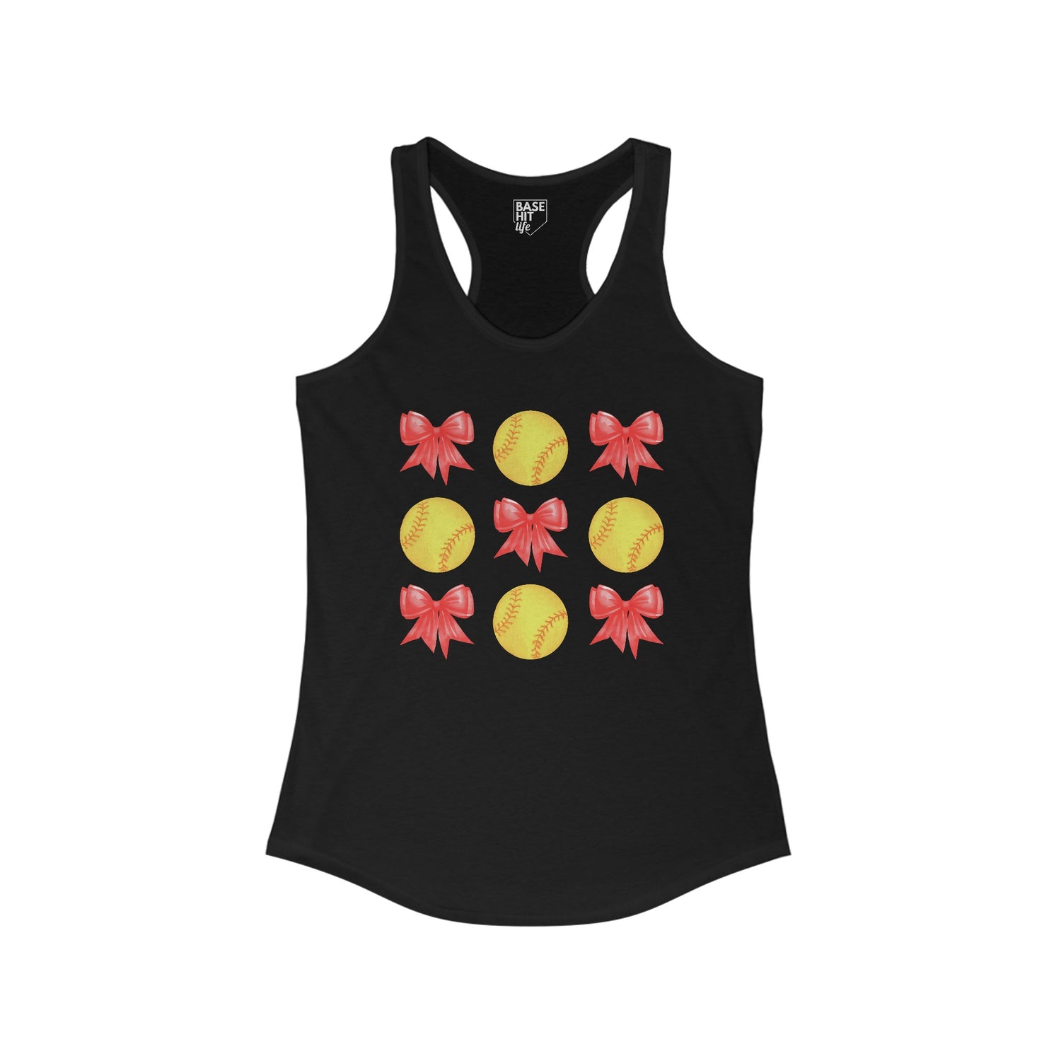 Bows and Softballs Racerback Tank