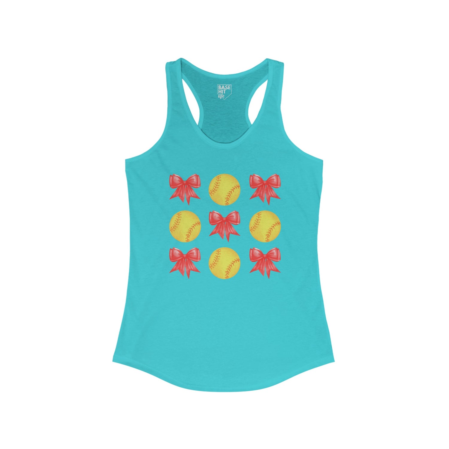 Bows and Softballs Racerback Tank