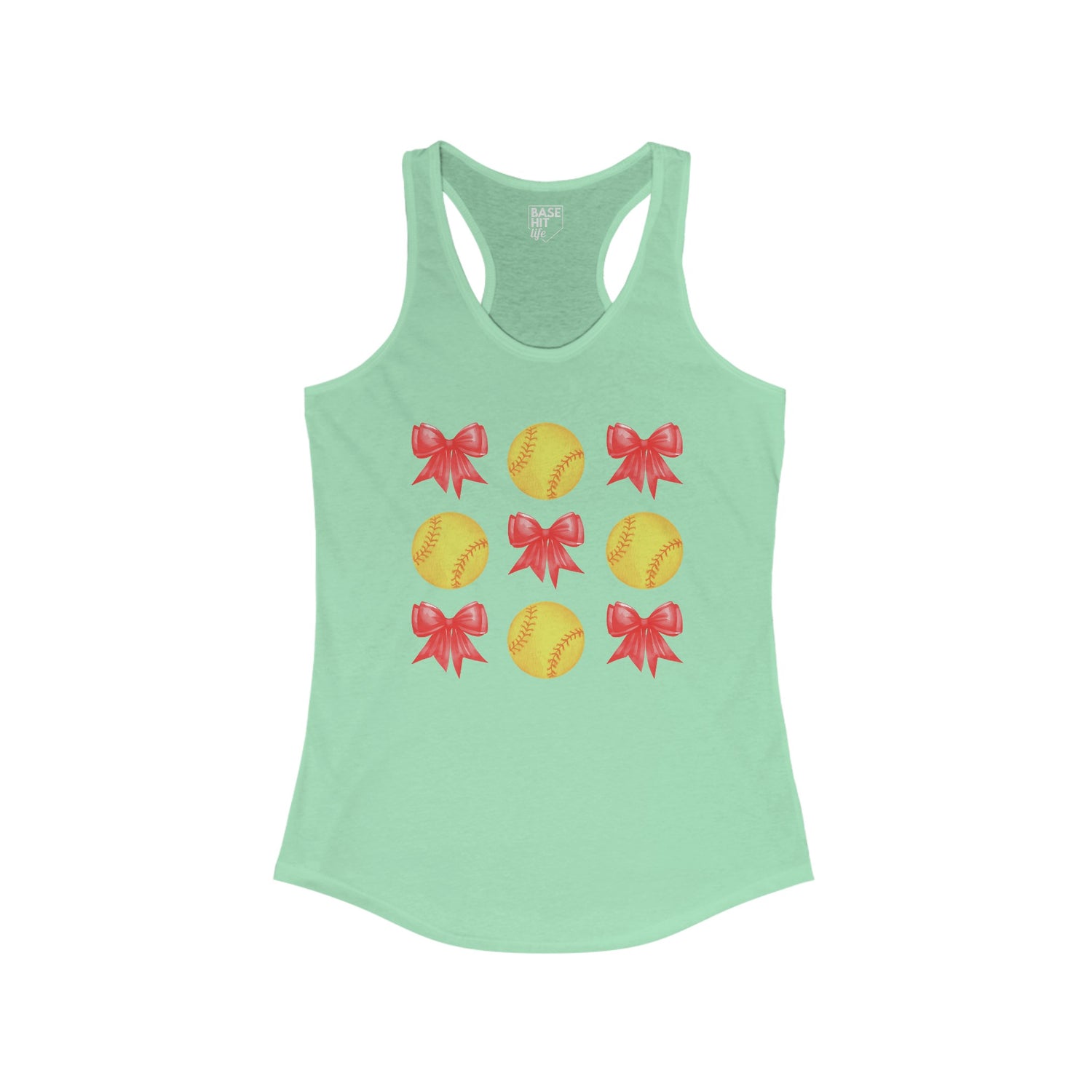 Bows and Softballs Racerback Tank