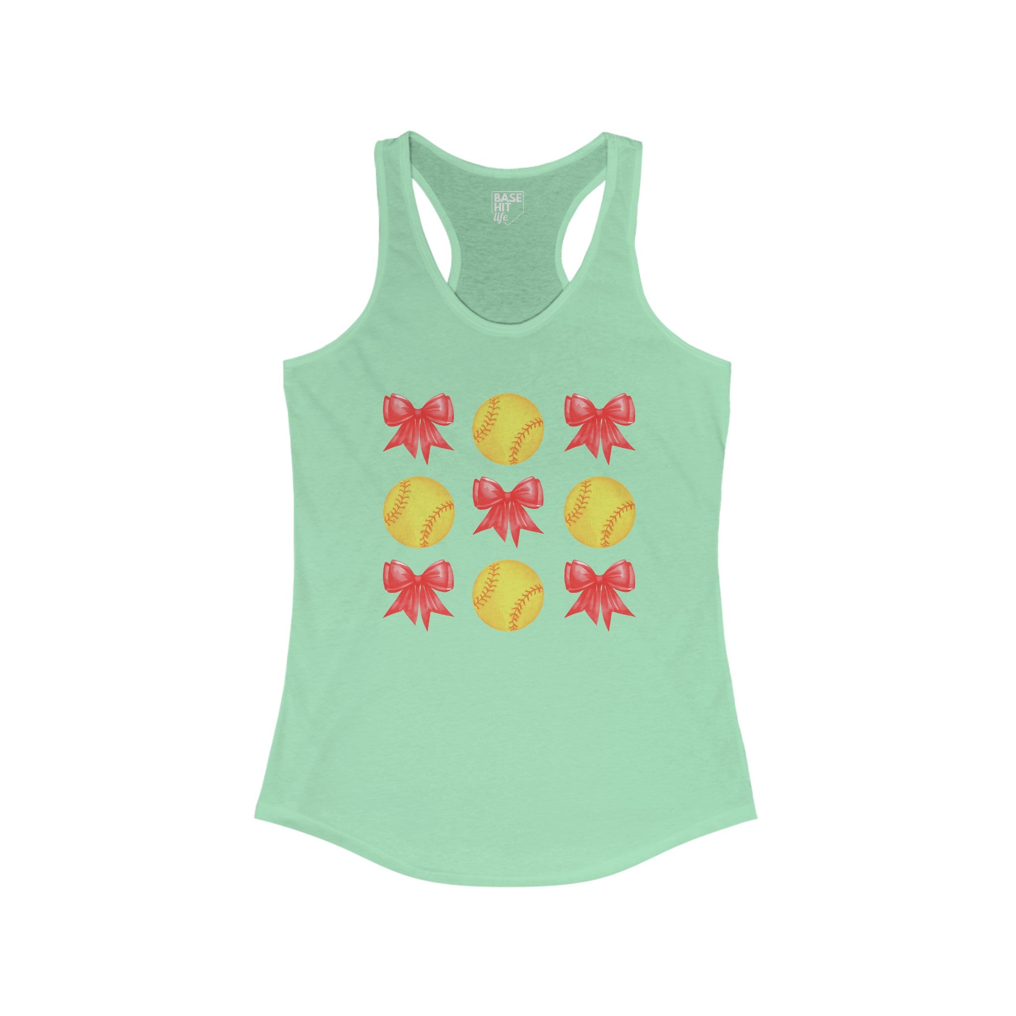 Bows and Softballs Racerback Tank