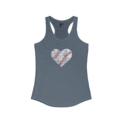 Baseball Heart Racerback Tank