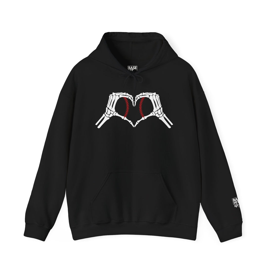 Skeleton Baseball Heart Hoodie