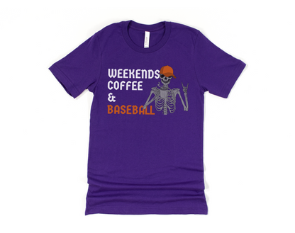 Weekends, Coffee &amp; Baseball Short Sleeve Tee