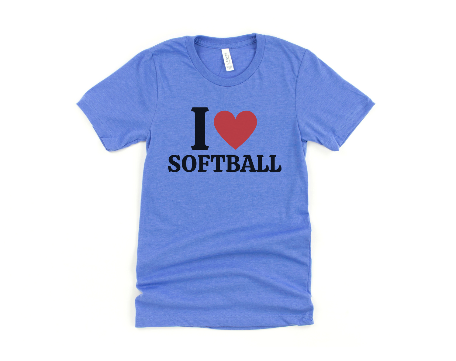 I Heart Softball Short Sleeve Tee