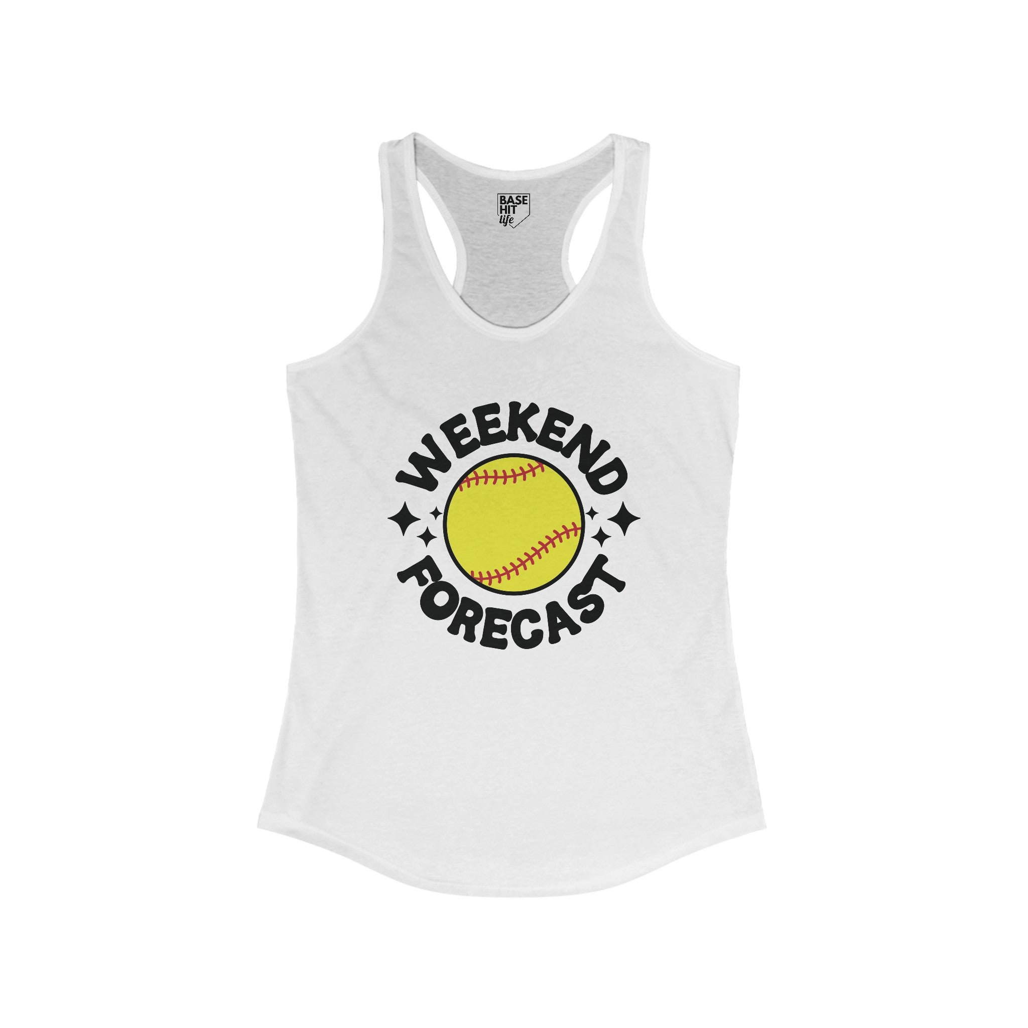 Softball Weekend Forecast Racerback Tank